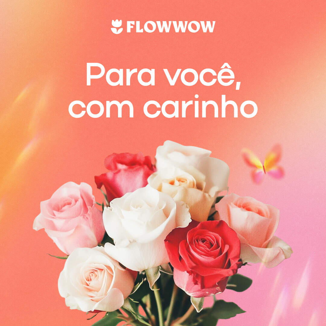 cartão de aniversário com flores para amiga