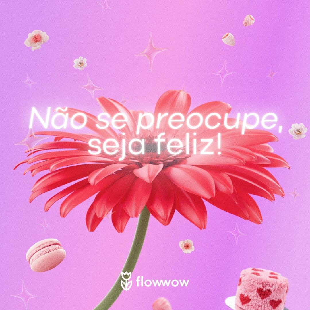 Cartão de aniversário feminino com flores