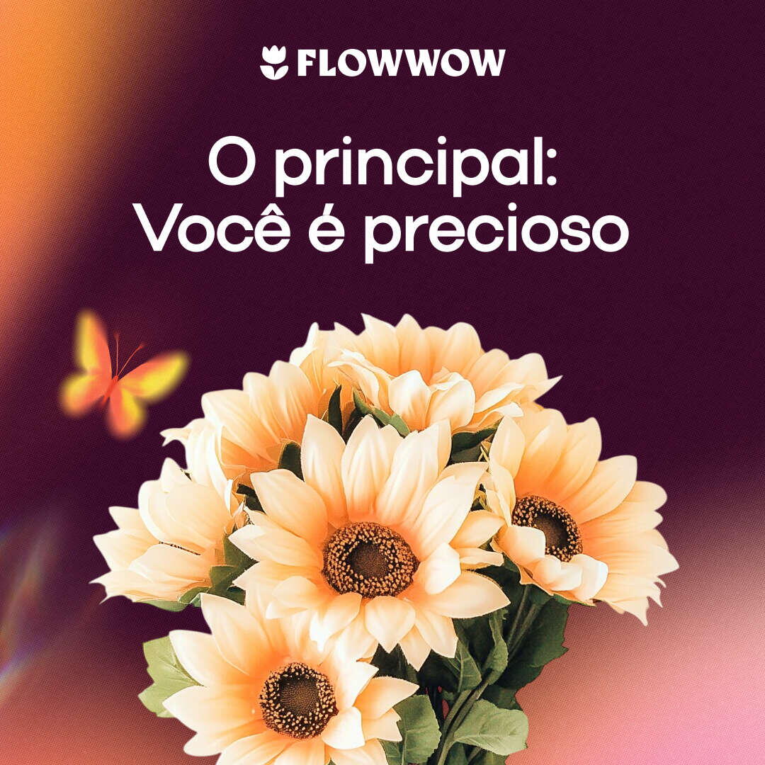 cartão de bom dia com flores