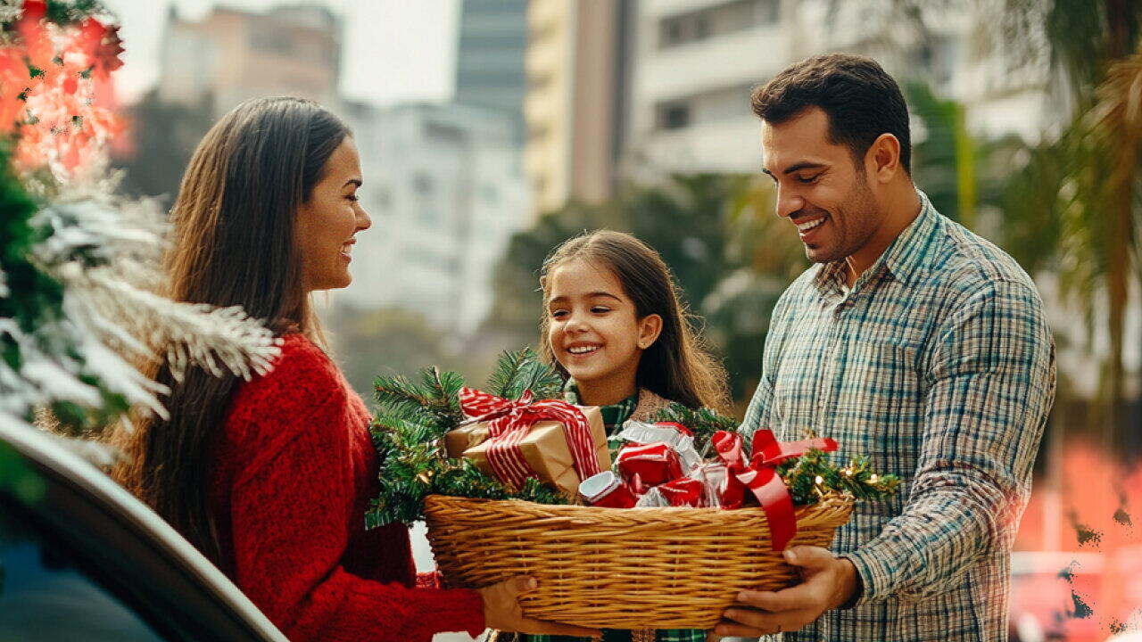 o que colocar na cesta de Natal simples