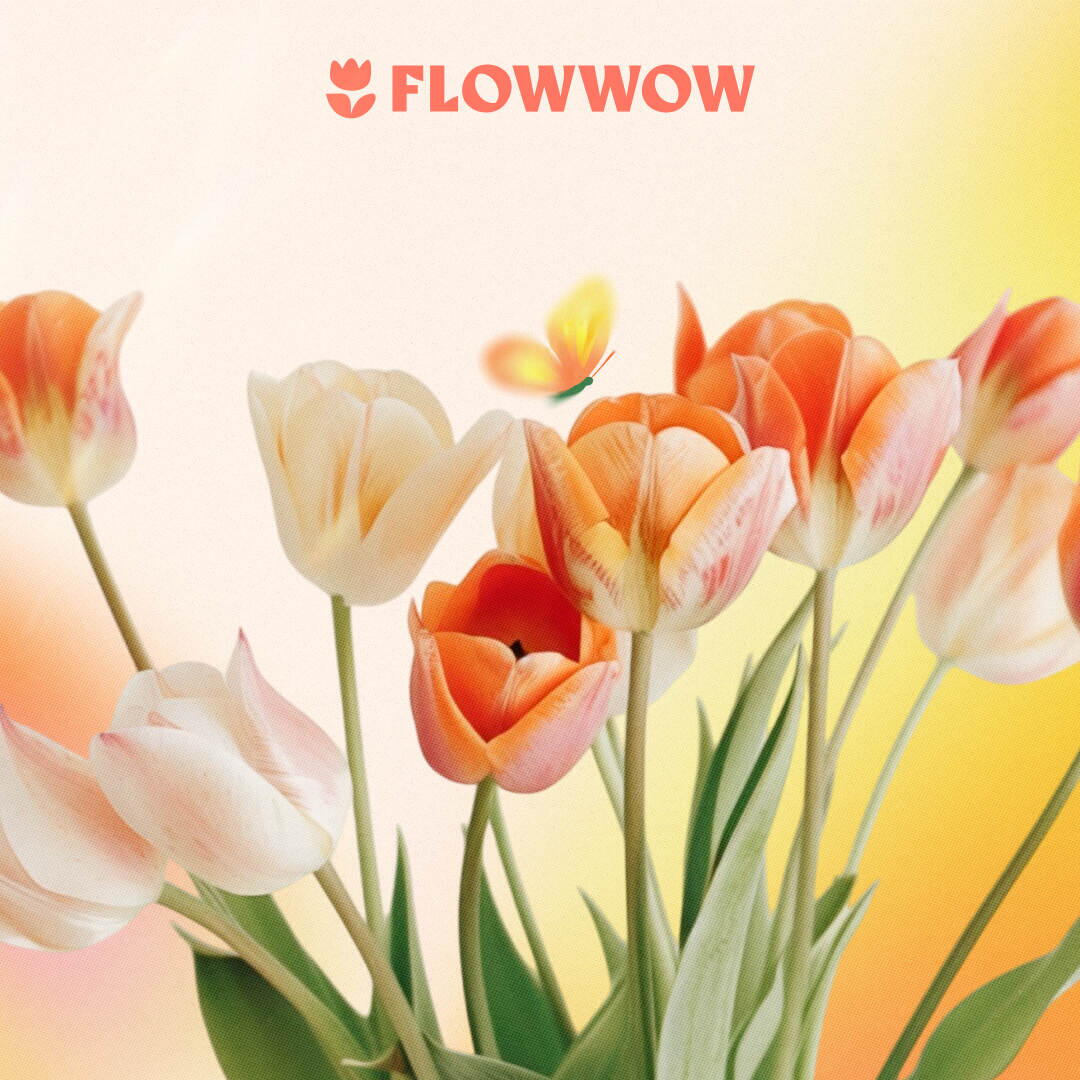 cartão de feliz aniversário com flores