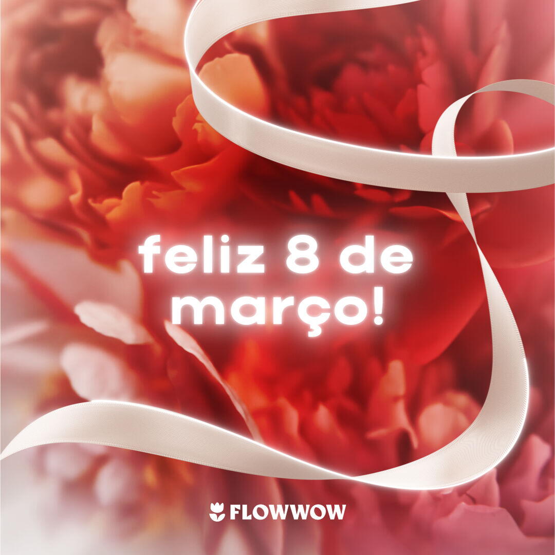 Cartão flores dia da mulher