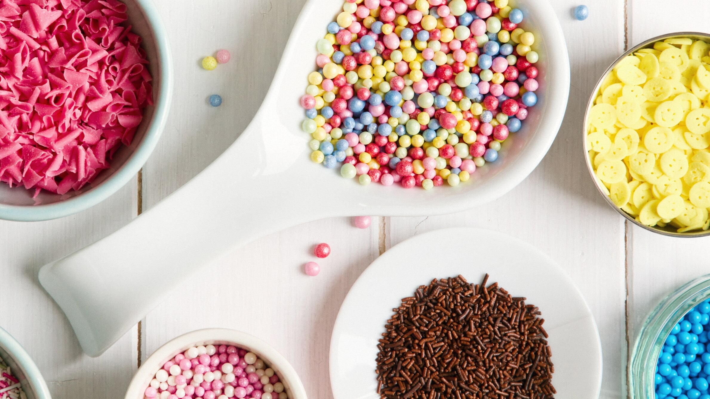 Tipos de confeitos para brigadeiros