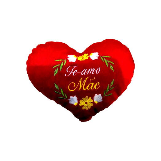 CORAÇÃO PELUCIA DIA DAS MÃES