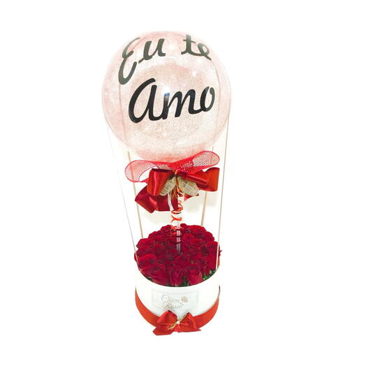 Box de Rosas Vermelhas com Bubble Grande