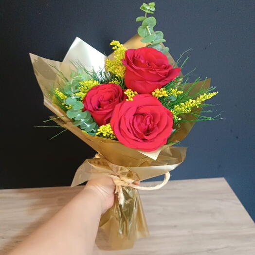 Buquê de Rosas vermelhas - Trilogia da Paixão