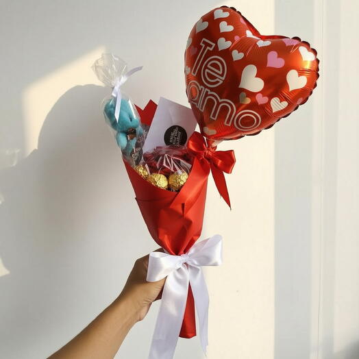 Dia das Mães - Buquê Mini Flor Ferrero Rocher + kit