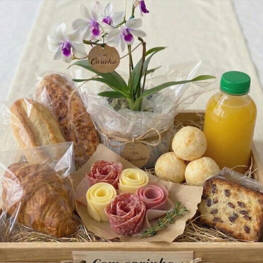 Cesta Premium com Orquidea