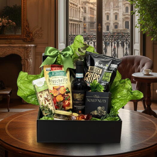 Cesta de Presente Gourmet Sabores da Italia
