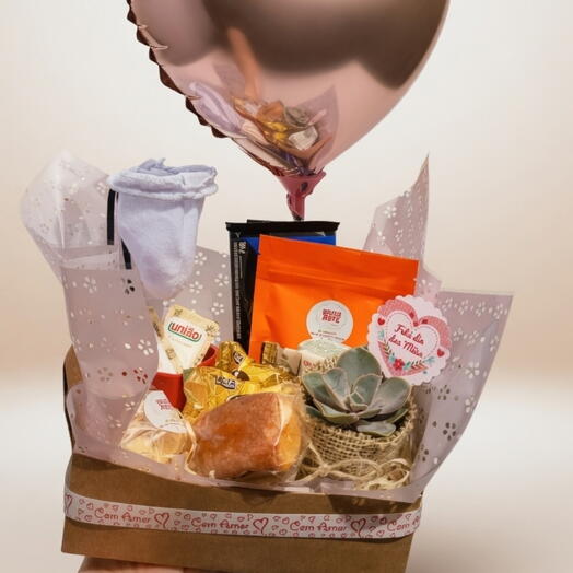 Cesta de cafe da tarde Love