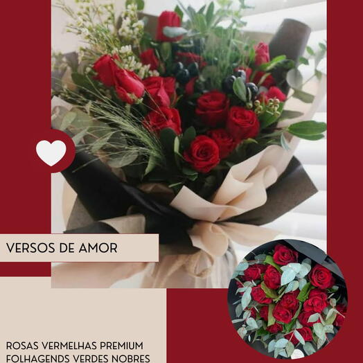 VERSOS DE AMOR 20 ROSAS - COLEÇÃO NAMORADOS