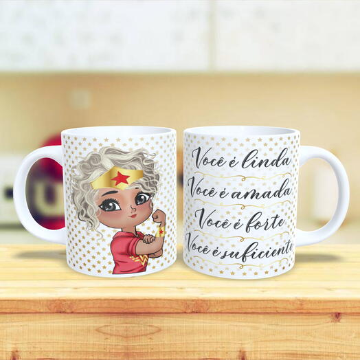 Caneca Mulher Maravilha - Você e Linda