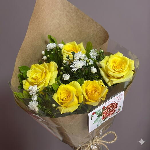 Buquê Rosas Amarelas Presente