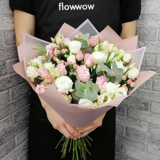 Buquê Misterio com rosas peonia
