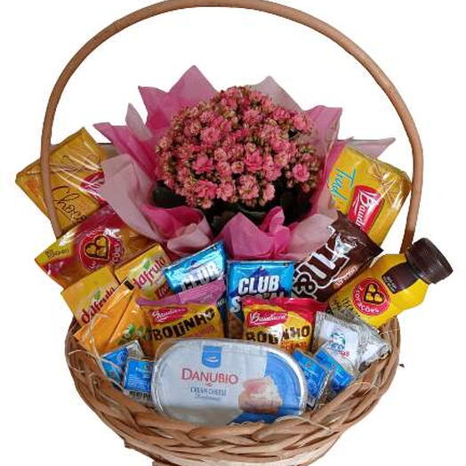 Cesta Manhã Com Flores