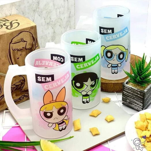 Kit 3 canecas de Chopp MENINAS SUPER PODEROSAS