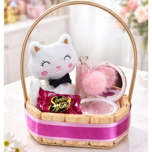 Cesta Amor em Forma de Presente Espelho e muito mais