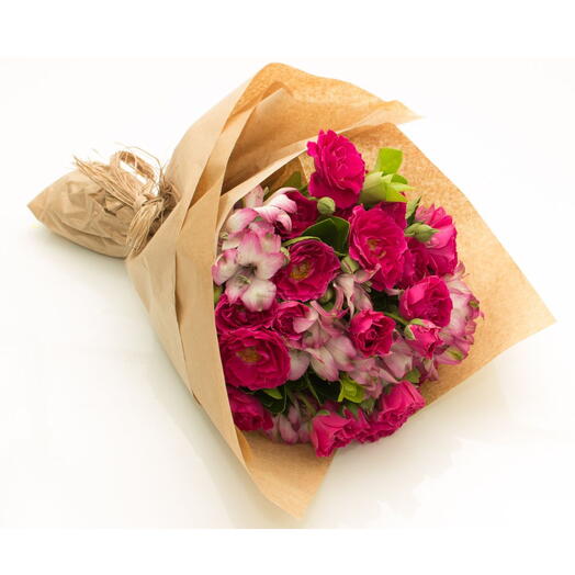 Buquê de Flores Cor-de-Rosa