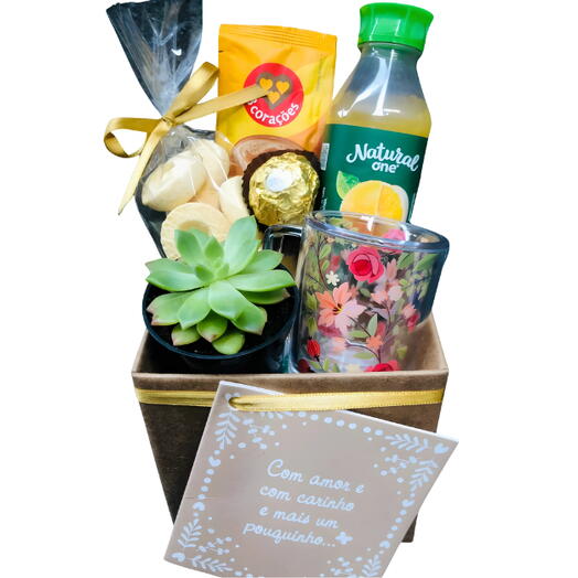 Kit de Presente Mini Cafe Mimo E Carinho