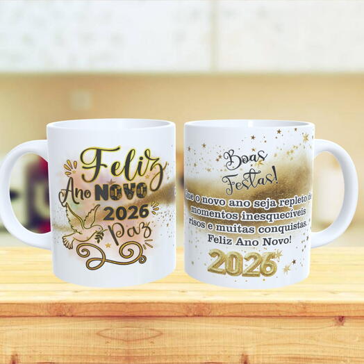 Caneca Feliz Ano Novo "2026" Paz