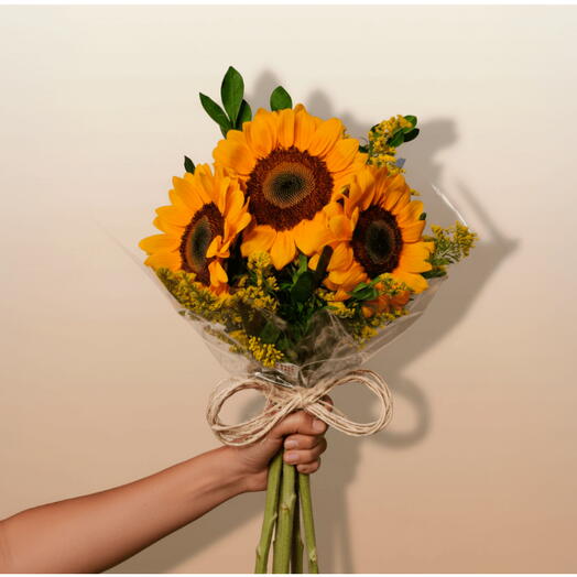 Buquê Trio de Girassois - Equilibrio, Harmonia e Crescimento