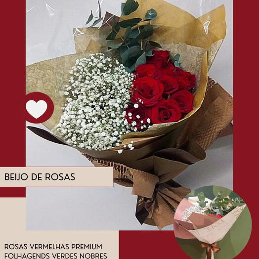 BEIJO DE ROSAS - COLEÇÃO NAMORADOS