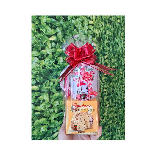Presente de Natal: Caneca de Natal + Panettone Bauducco