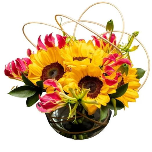 Arranjo de Girassol e Gloriosa – Josephine