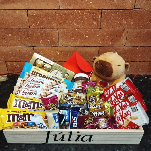 Cesta Recheada de Chocolate