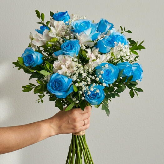 BOUQUET DE ROSAS AZUL