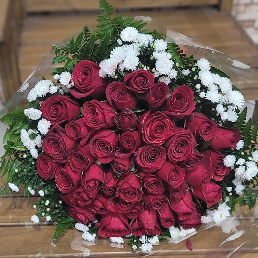 Buquê Luxo 50 Rosas