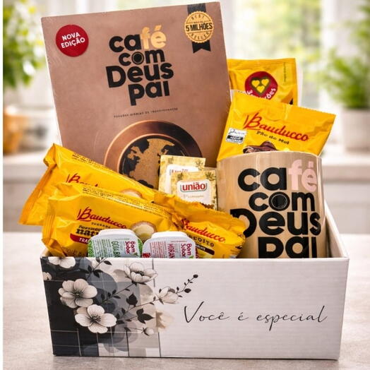 Cesta Cafe com Deus Pai