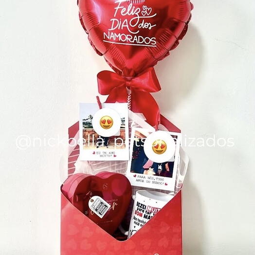 Caixa envelope dia dos namorados