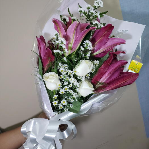 Bouquet Rosas e Lirios