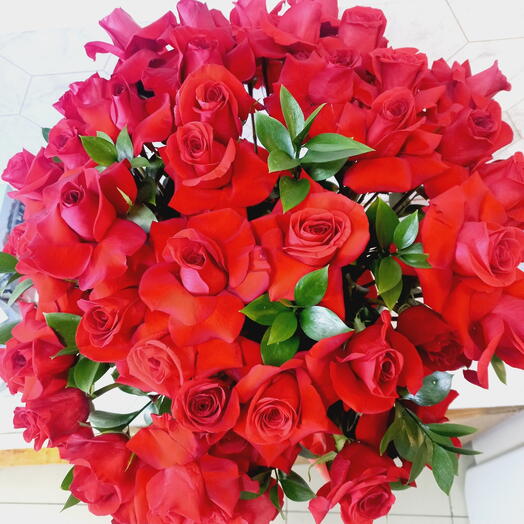Buquê 40 Rosas Colombianas Abertas Manualmente