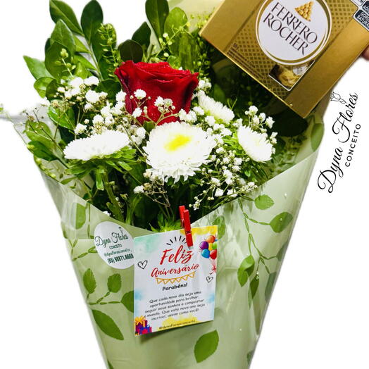 Parabens com Rosas e Ferrero Rocher
