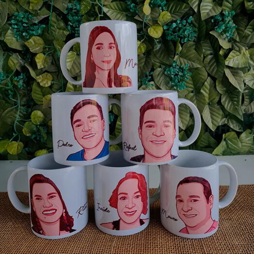 Caneca Personalizada com Caricatura e Nome