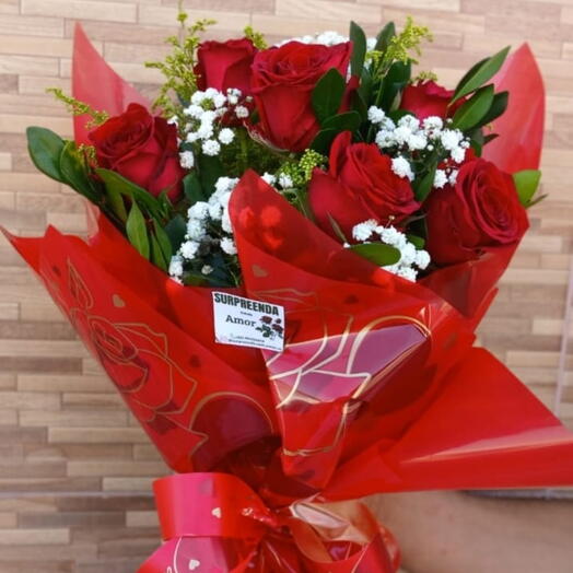 BUQUÊ 6 ROSAS VIVACE