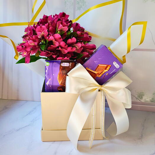 Box de Presente Flores Milka
