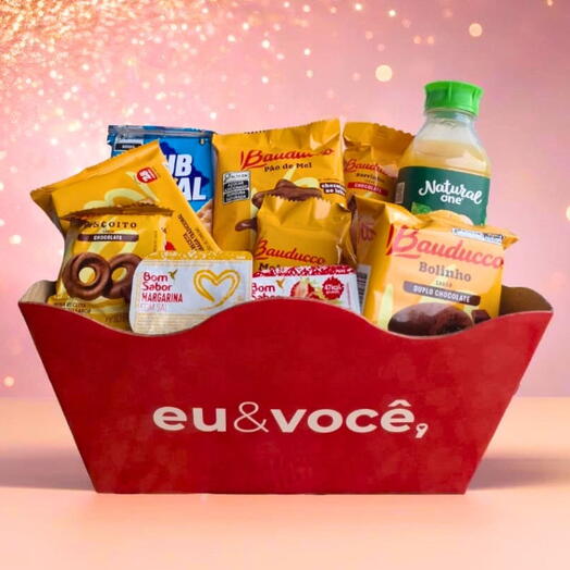 Caixa Cafe da Manhã e Tarde "Eu   Você" Surpreenda com Delicadeza