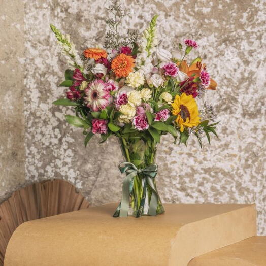 Arranjo de flores Primavera em vaso
