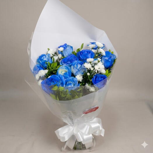 Buquê Rosas Azuis Presente