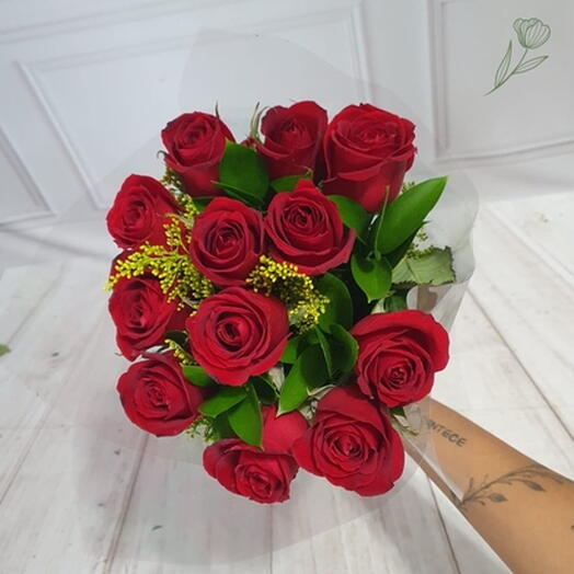 Mini Buquê 12 Rosas