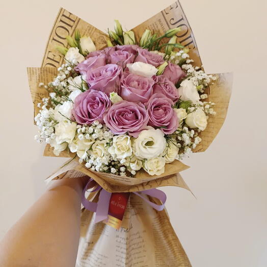Buquê de Rosas Lilas - Nobreza Floral
