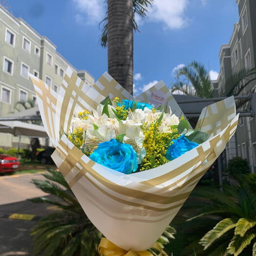 Buquê Rosa Azul