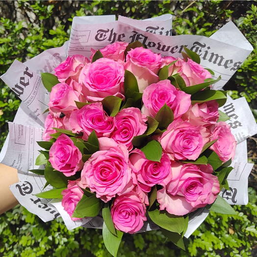 Buquê 25 Rosas Colombianas - Escolha a Cor