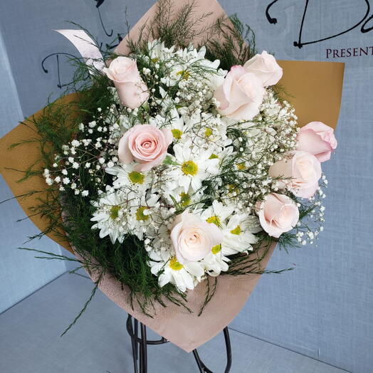 Bouquet 08 rosas claras