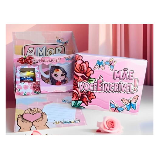 Presente Mãe na Caixa Surpresa "Você e Incrivel" com Chocolates