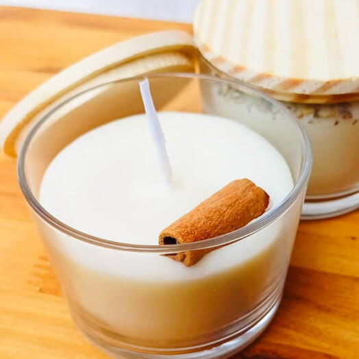 Vela Aromatizada Artesanal Canela - Cera Vegetal