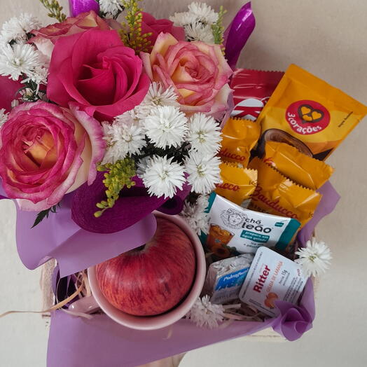 Cesta com Flores Lilly